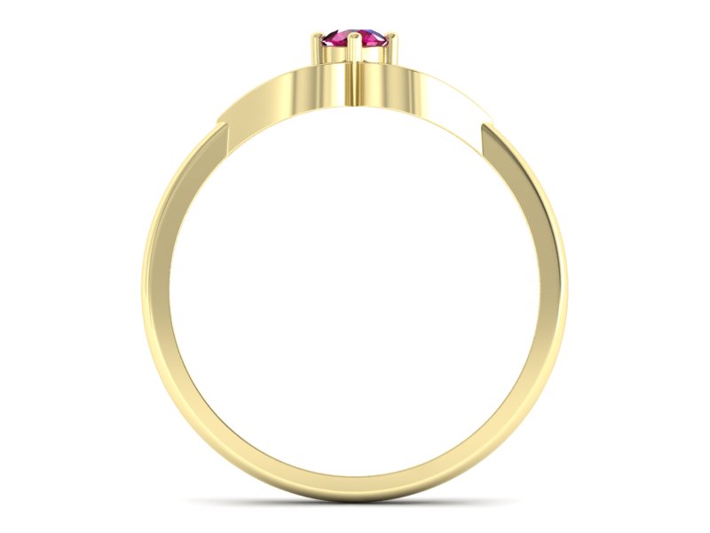 Złoty pierścionek z rubinem żółte złoto - p16142zr - 2