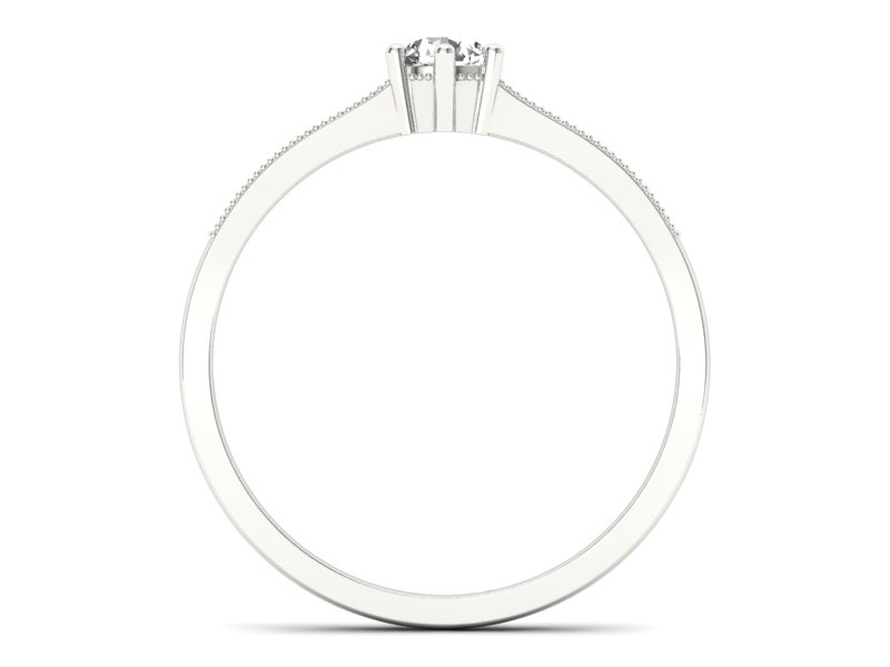 Złoty pierścionek z brylantami białe złoto - p16144b - 2