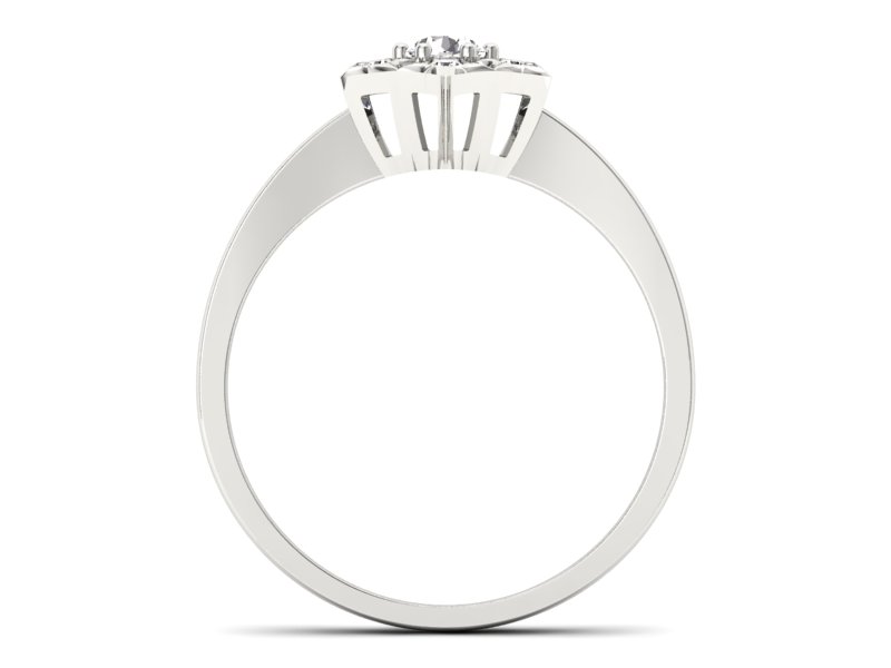 Pierścionek z diamentem i brylantami złoto 585 - p16145b_P_I - 2