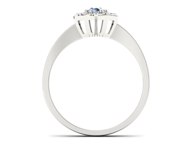 Pierścionek z topazem i brylantami - p16145ba - 2