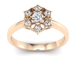 Pierścionek zaręczynowy z brylantem złoto 585 - p16145c_VS_G