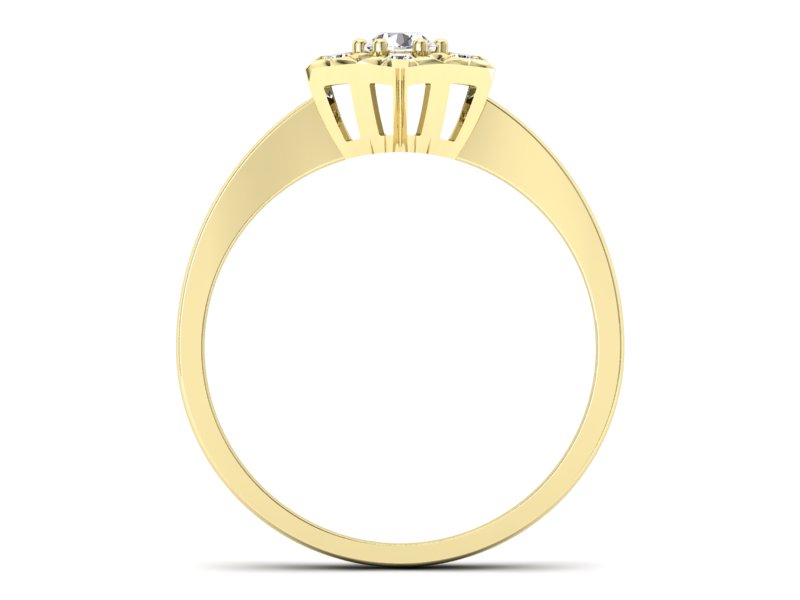 Złoty Pierścionek z brylantami żółte złoto 585 - p16145z - 2