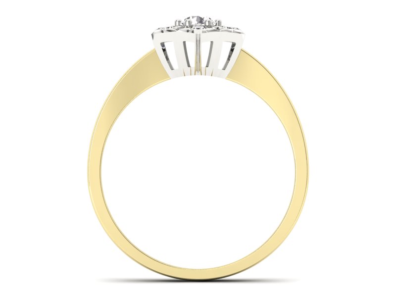 Pierścionek zaręczynowy z brylantami złoto 585 - p16145zb