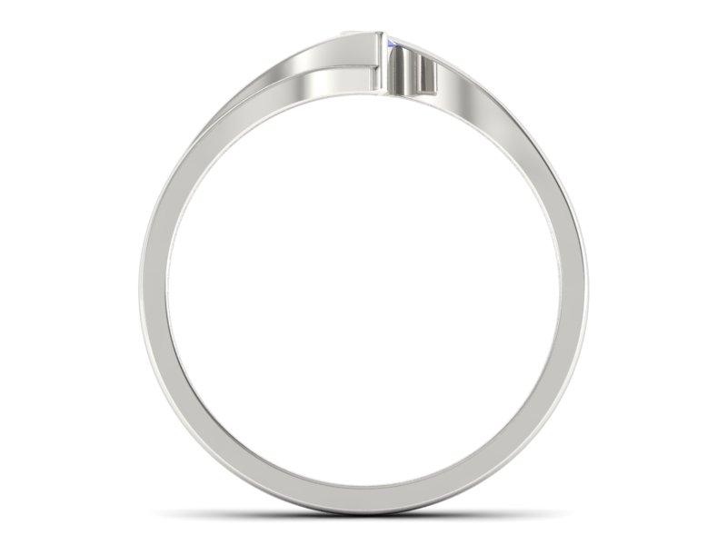 Złoty Pierścionek z tanzanitem białe złoto 585 - p16146bt - 2
