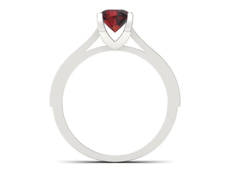 Pierścionek białe złoto z granatem i brylantami - p16165bgr - 2