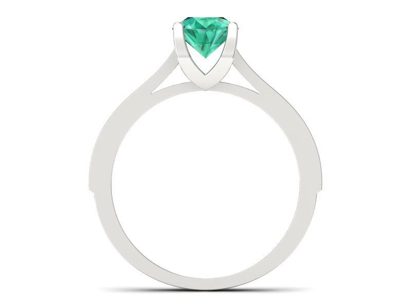 Złoty pierścionek ze szmaragdem i brylantami - p16165bsm - 2