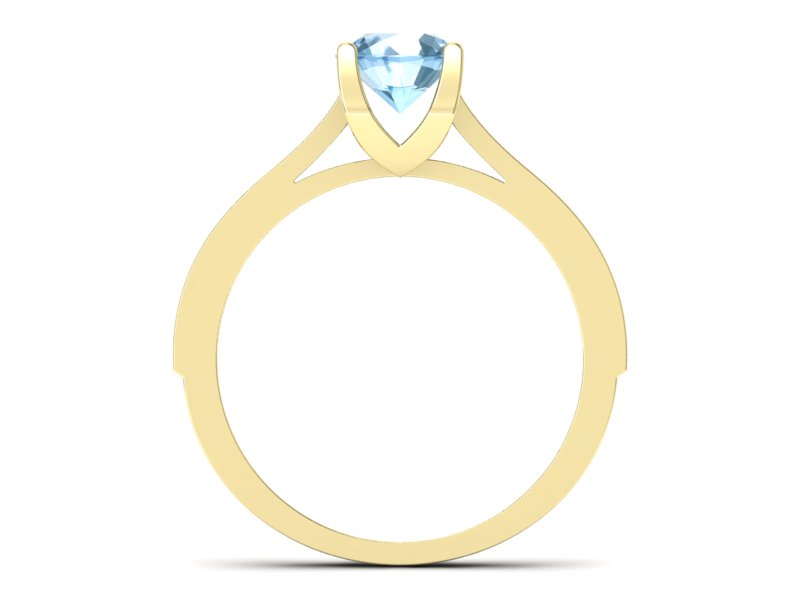 Złoty pierścionek z topazem i brylantami - p16165za - 2