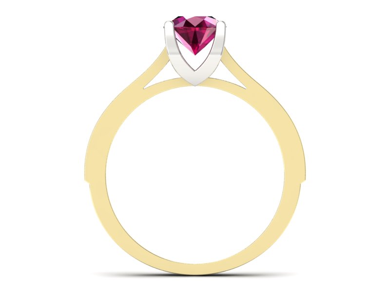 Pierścionek z rubinem i diamentami - p16165zbr - 2