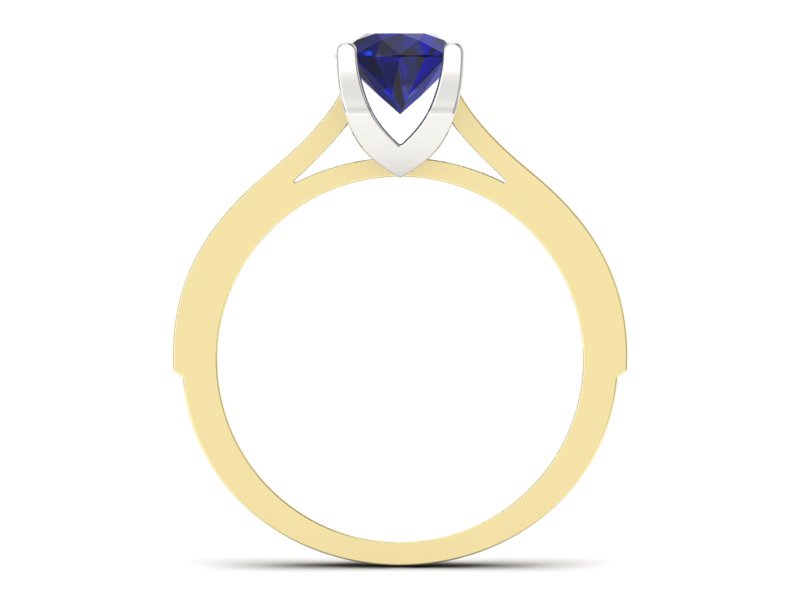 Złoty pierścionek spinel z brylantami - p16165zbsp - 2