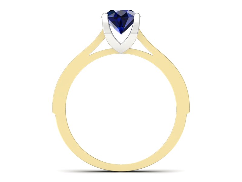 Pierścionek z szafirem i brylantami - p16165zbsz - 2