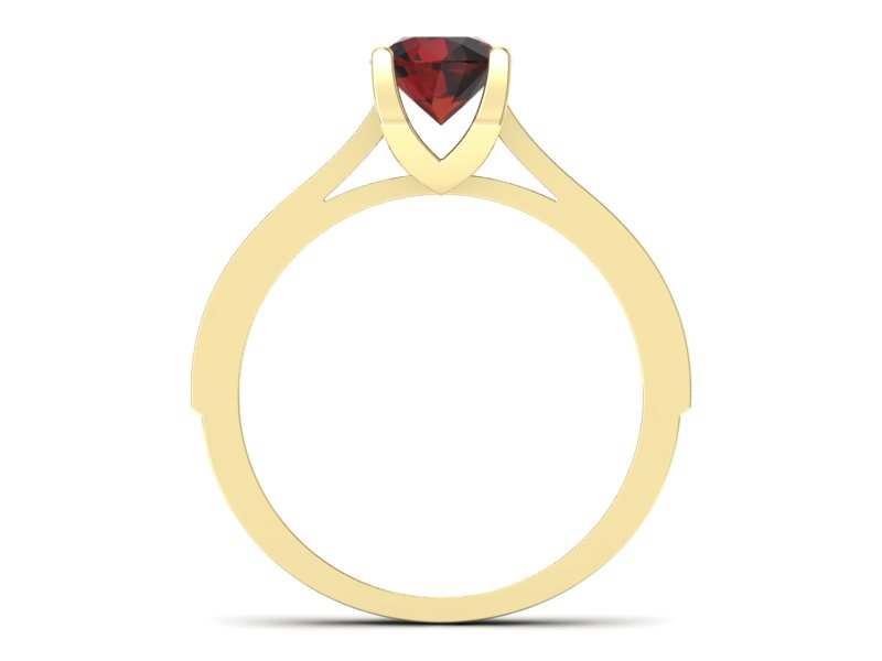 Złoty pierścionek z granatem żółte złoto - p16165zgr - 2