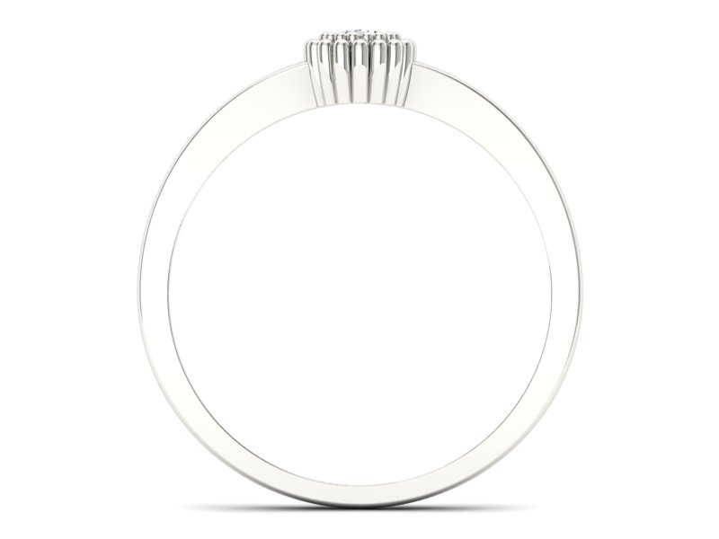 Pierścionek zaręczynowy z brylantem białe złoto - p16167b - 2