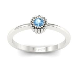 Czarujący złoty pierścionek z topazem - p16167ba