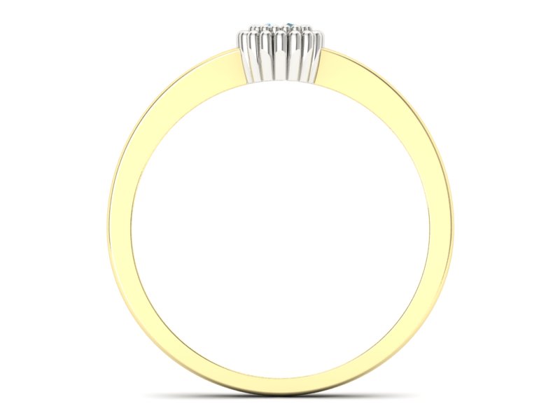 Złoty pierścionek zaręczynowy z topazem - p16167zba - 2