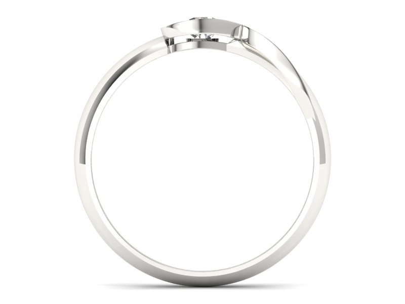 Złoty pierścionek z brylantem białe złoto - p16178b - 2