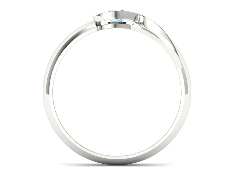 Złoty pierścionek z topazem białe złoto - p16178btp - 2