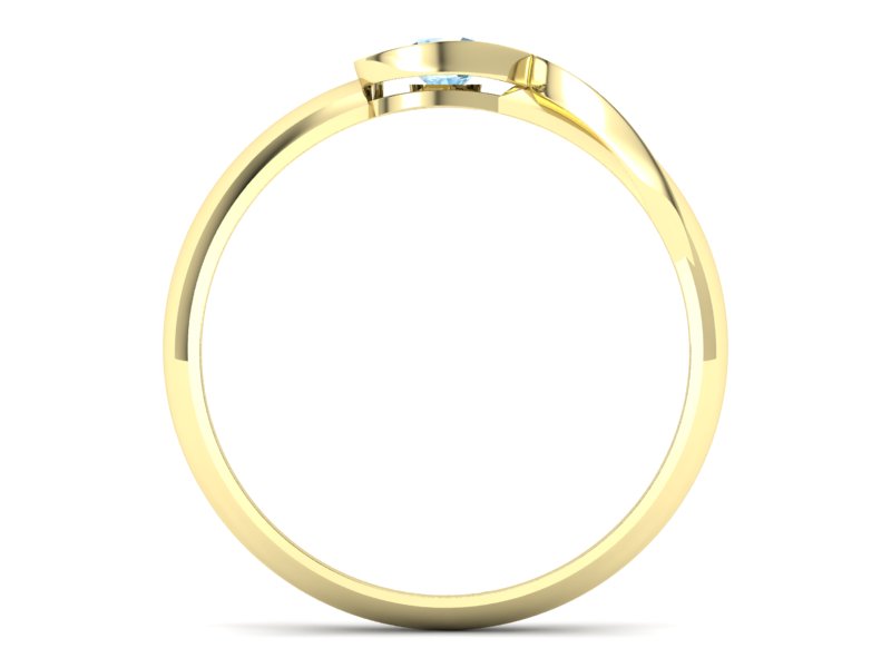 Złoty pierścionek z topazem żółte złoto - p16178ztp - 2