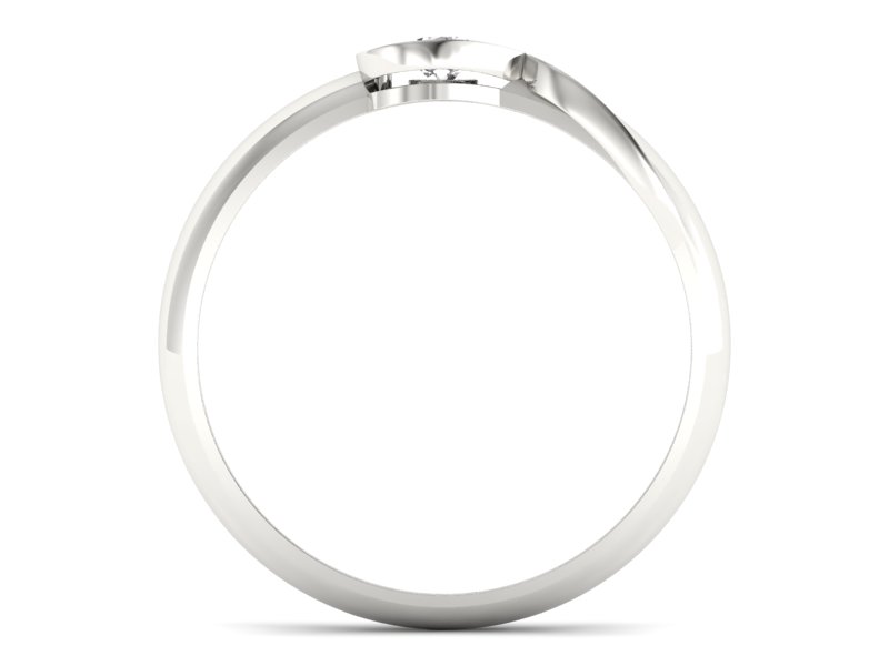 Złoty pierścionek z brylantem białe złoto - p16179b - 2