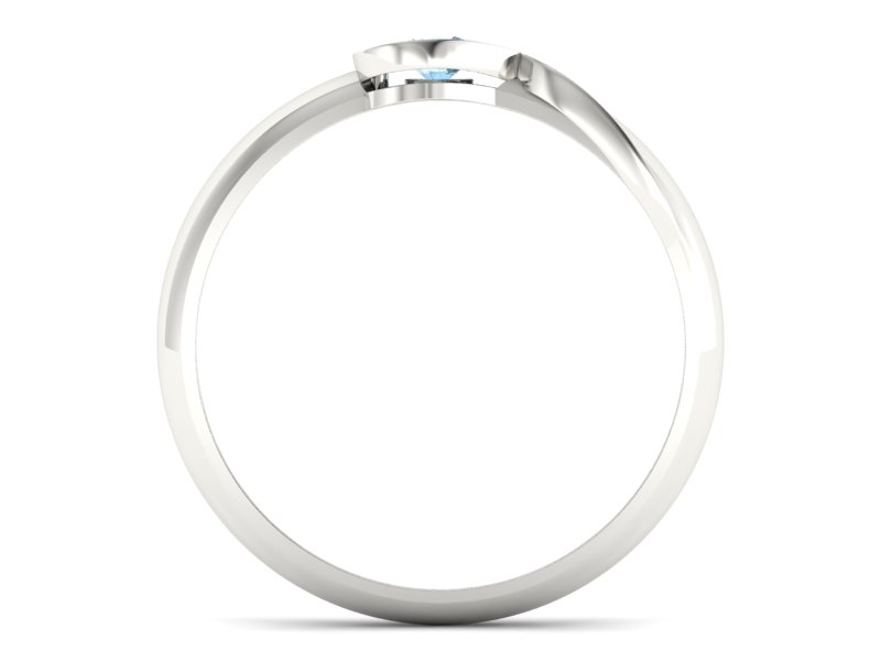 Złoty pierścionek z topazem białe złoto - p16179btp - 2