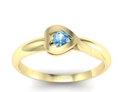 Złoty Pierścionek z topazem żółte złoto 585 - p16179ztp