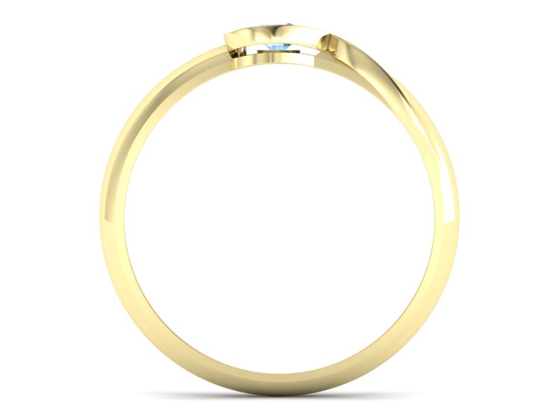 Złoty pierścionek z topazem żółte złoto - p16179ztp - 2