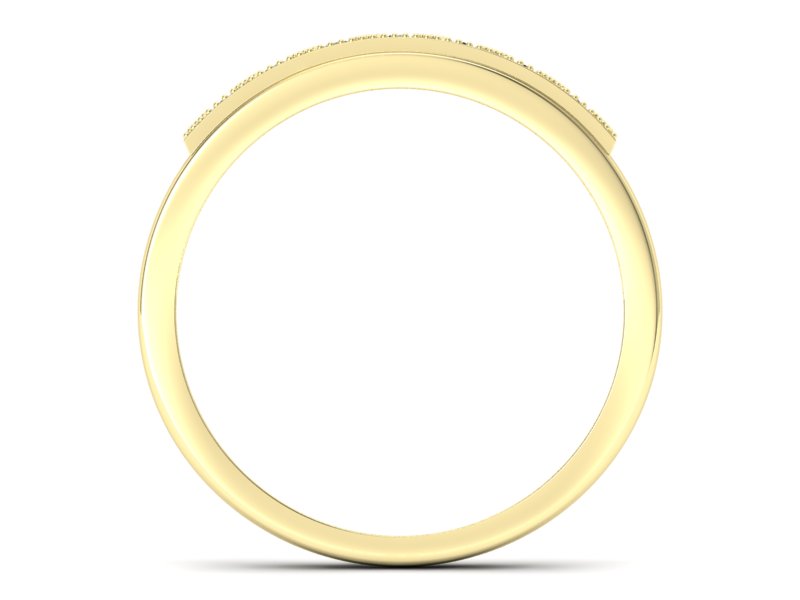 Złoty pierścionek z brylantami żółte złoto - p16184z - 2