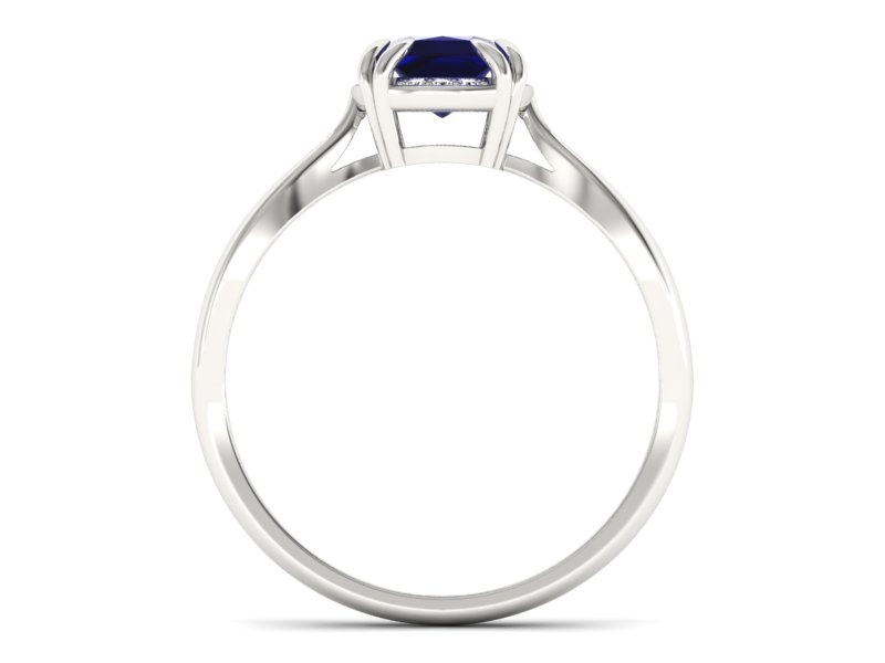 Złoty pierścionek ze spinelem i brylantami - p16187bsp - 2