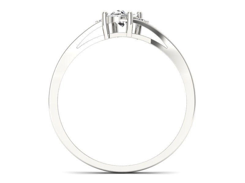 Złoty pierścionek z diamentami białe złoto - p16192b - 2