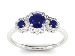 Złoty pierścionek ze spinelami i brylantami - p16196bsp