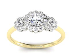 Pierścionek zaręczynowy z brylantami - p16196zb