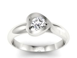 Pierścionek zaręczynowy z brylantem - p16198b