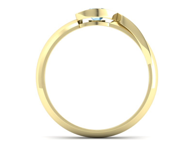 Złoty pierścionek z topazem żółte złoto - p16198za - 2