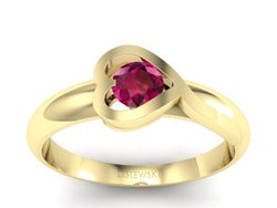 Złoty pierścionek z rubinem żółte złoto - p16198zr