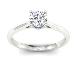 Pierścionek zaręczynowy z diamentem i topazem - p16205ba