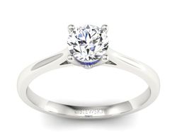 Pierścionek zaręczynowy z brylantem i tanzanitem - p16205bt