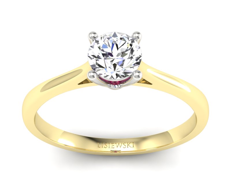 Cudowny pierścionek z diamentem i rubinem - p16205zbrx - 1