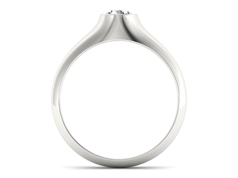 Złoty pierścionek z brylantem białe złoto - p16226b - 2