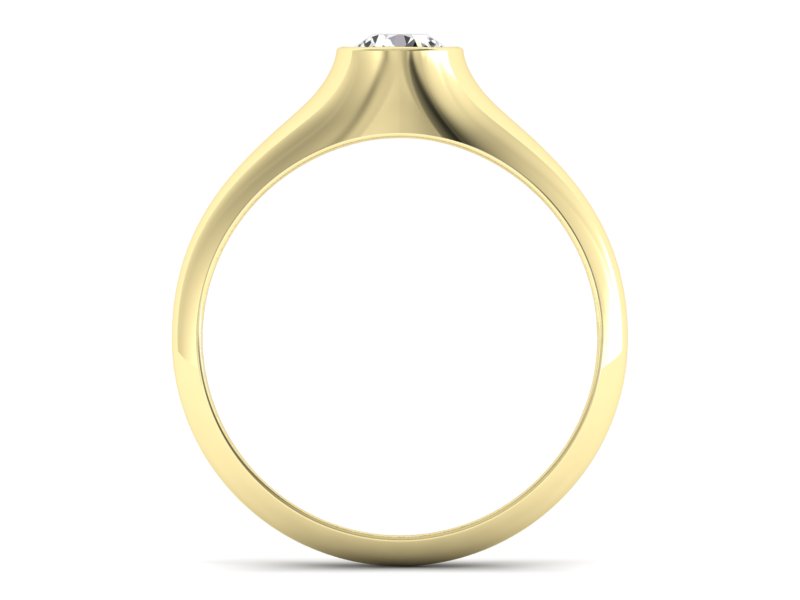 Złoty pierścionek z brylantem żółte złoto - p16226z - 2