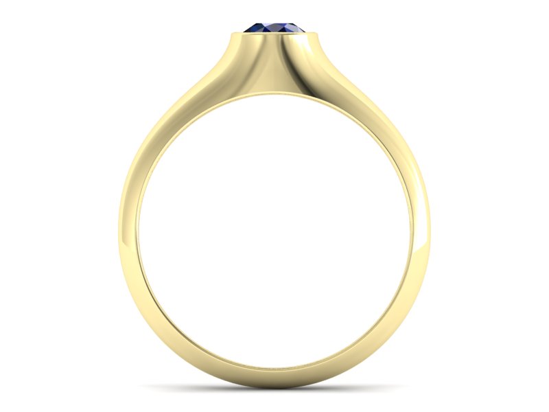 Złoty pierścionek z szafirem żółte złoto - p16226zsz - 2