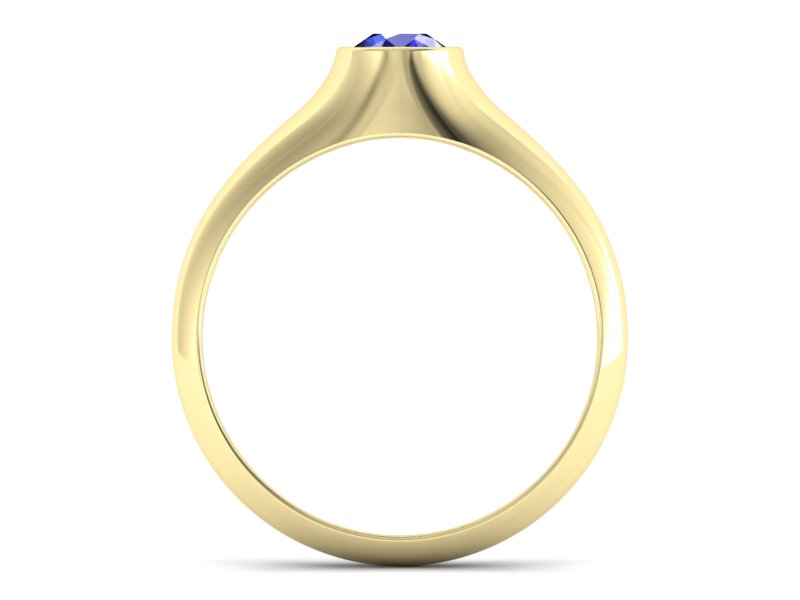 Złoty pierścionek z szafirem żółte złoto - p16226zszc - 2