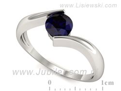 Złoty Pierścionek ze spinelem białe złoto 585 - p16229bsp