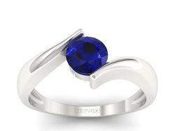 Złoty pierścionek ze spinelem w eleganckiej oprawie - p16229bsp