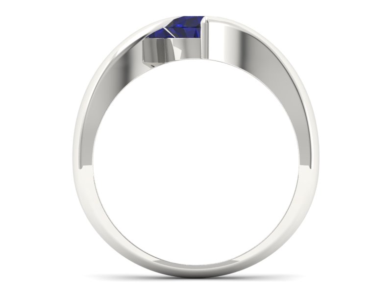 Złoty pierścionek ze spinelem w eleganckiej oprawie - p16229bsp - 2