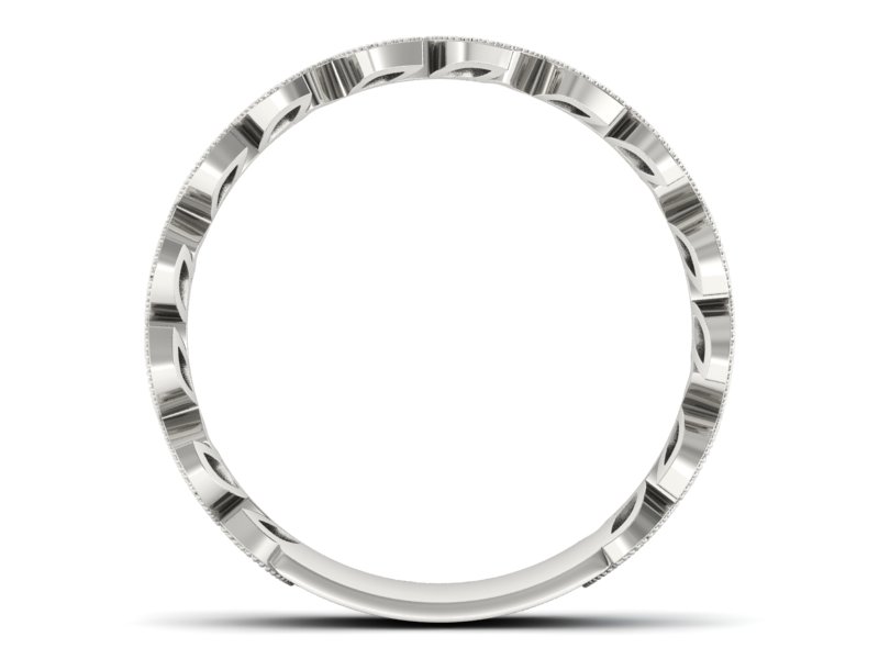 Obrączka białe złoto z topazami i brylantami - p16231ba - 2