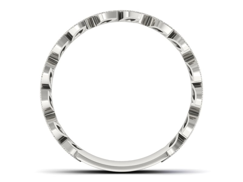 Obrączka białe złoto z szafirami i brylantami - p16231bszc - 2