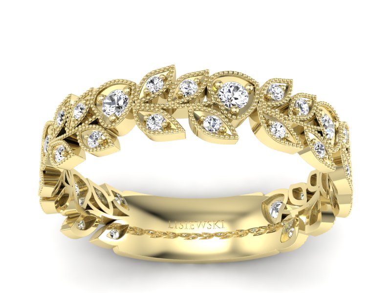Obrączka z brylantami żółte złoto - p16231z - 1