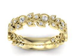 Obrączka z brylantami żółte złoto próba 585 - p16231z