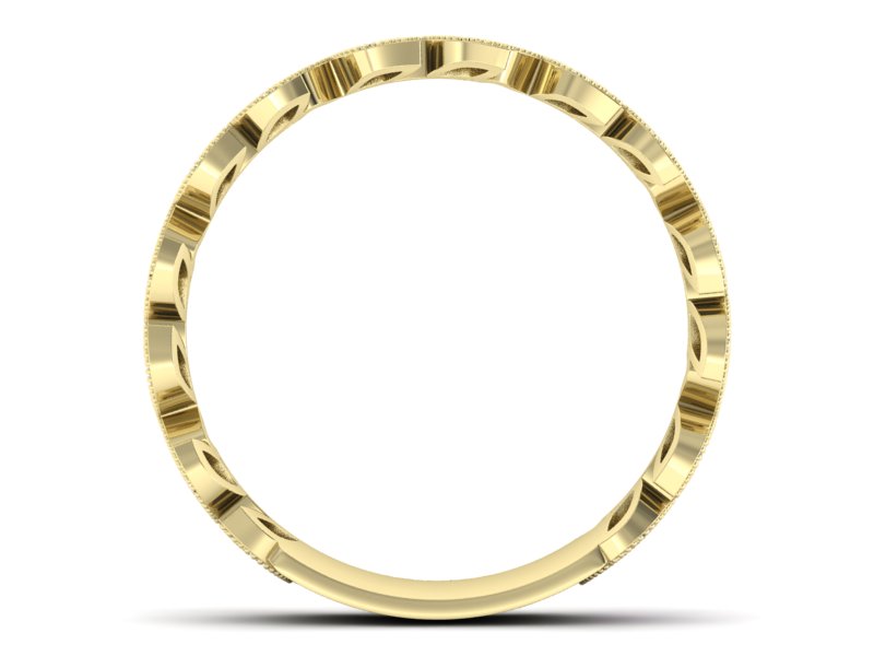 Obrączka żółte złoto z ametystami i brylantami - p16231zat - 2