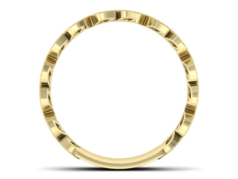 Obrączka żółte złoto z granatami i brylantami - p16231zgr