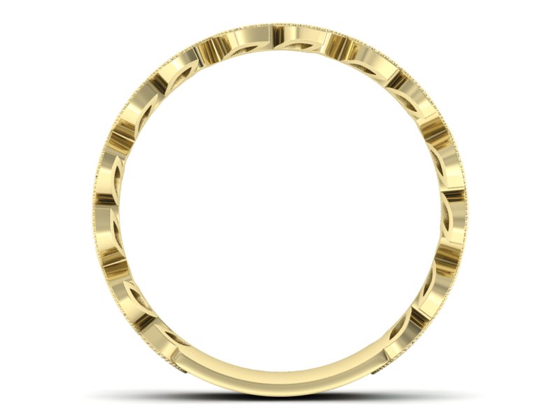 Obrączka ze szmaragdami i brylantami żółte złoto - p16231zsm